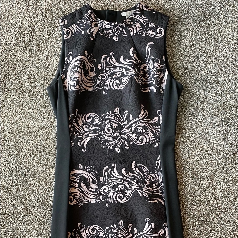 Mock neck fitted dress